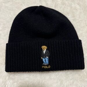 Ralph Lauren Black Knit Beanie